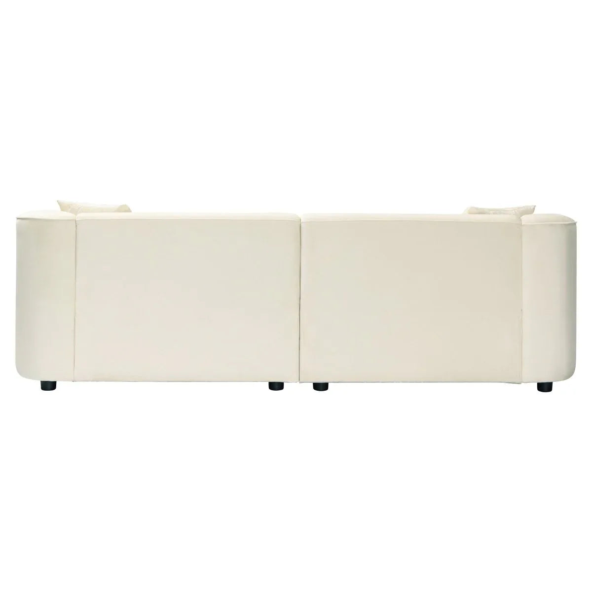 Curved Velvet 3-Seat Contemporary Sofa - Omega Lifestyles