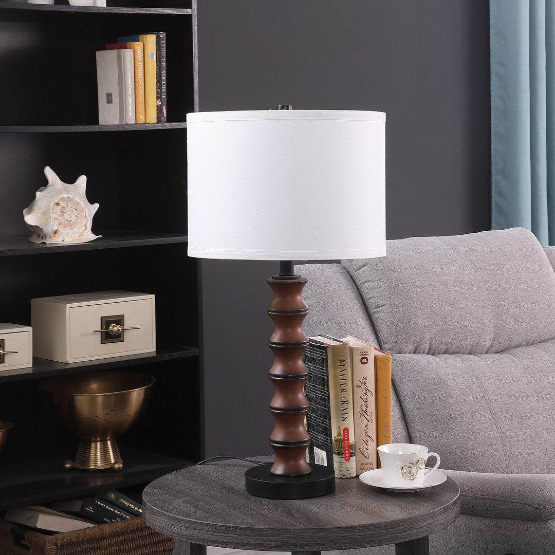Dark Cherry Polyresin Modern Coastal Table Lamp - Sleep Galleria