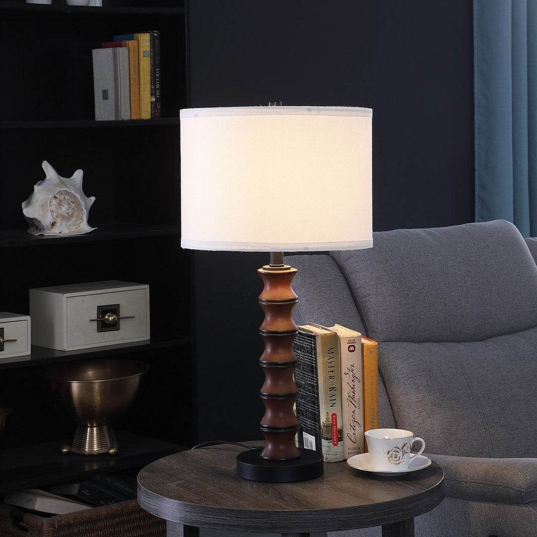 Dark Cherry Polyresin Modern Coastal Table Lamp - Sleep Galleria