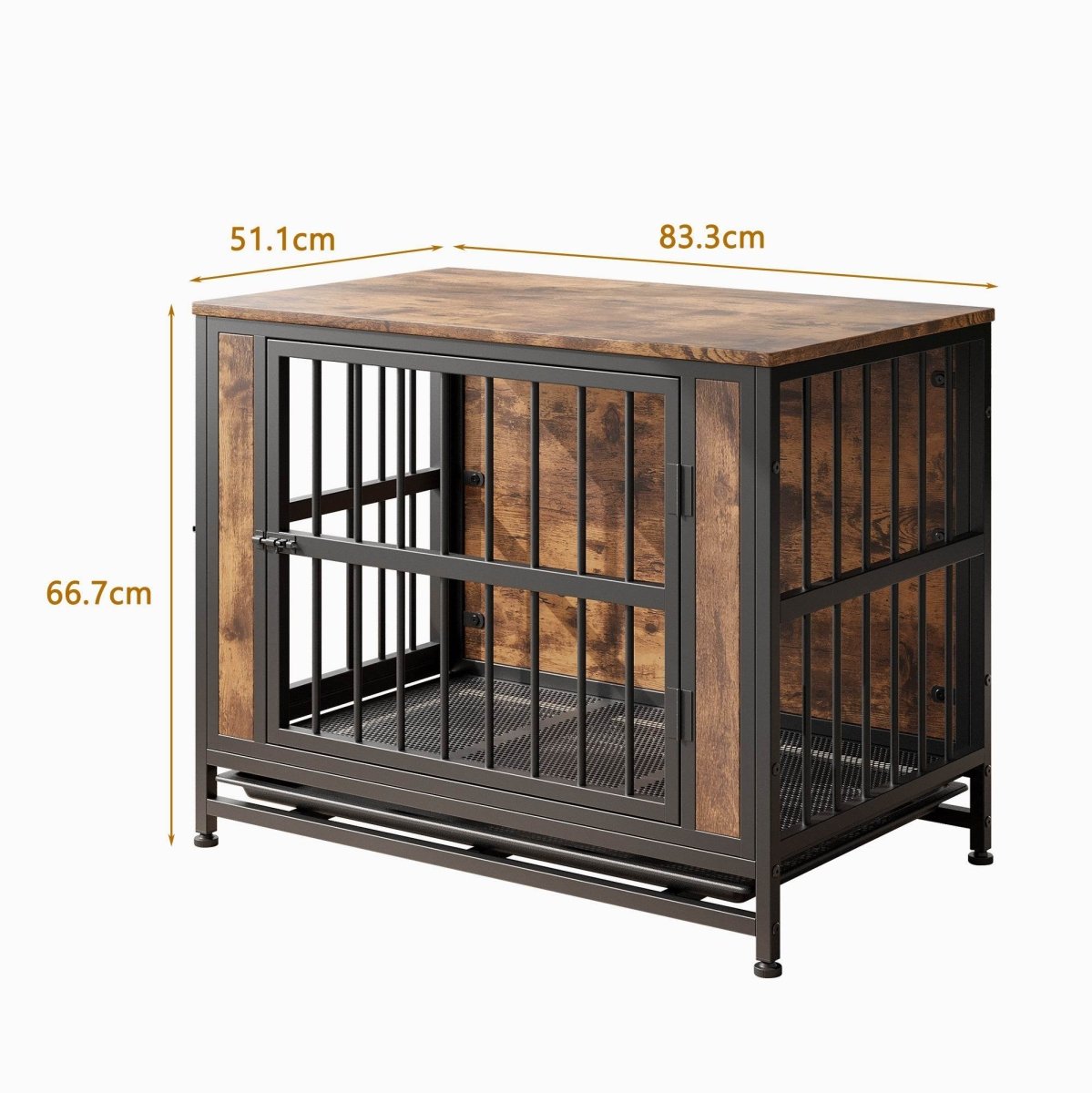 Decorative MDF Metal Dog Crate Furniture With Cushion - Sleep Galleria