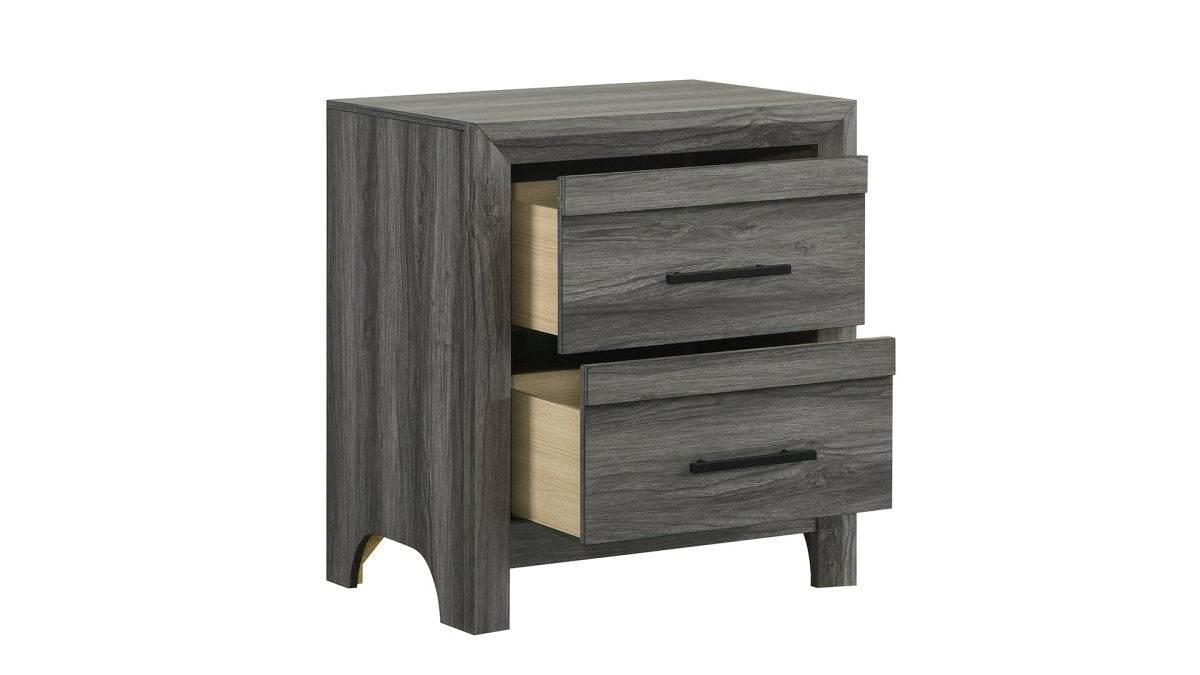 Denver Modern 5-Piece Full Gray Wood Bedroom Set - Sleep Galleria