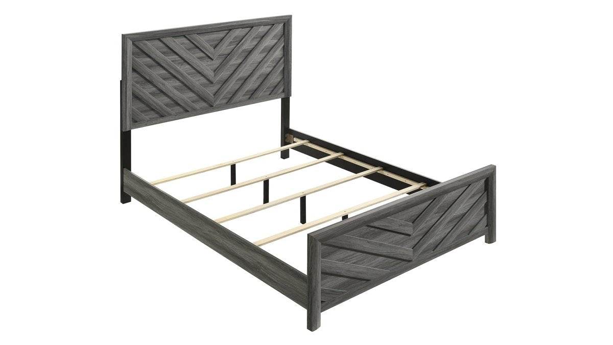 Denver Modern 5-Piece Full Gray Wood Bedroom Set - Sleep Galleria