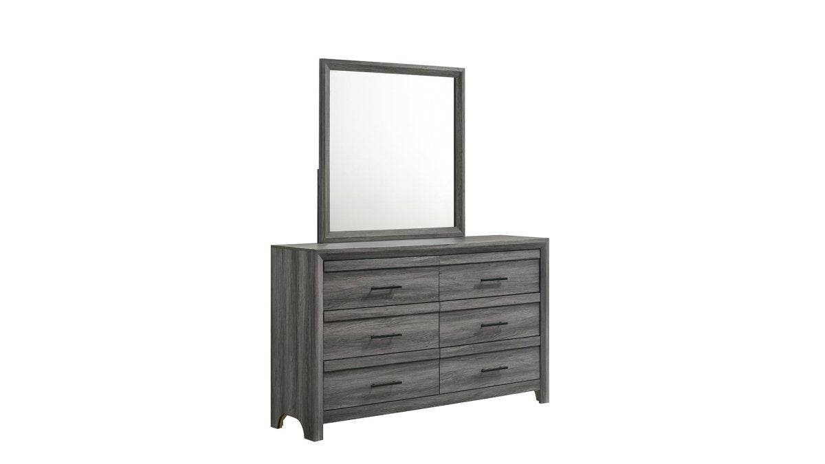 Denver Modern 5-Piece Full Gray Wood Bedroom Set - Sleep Galleria