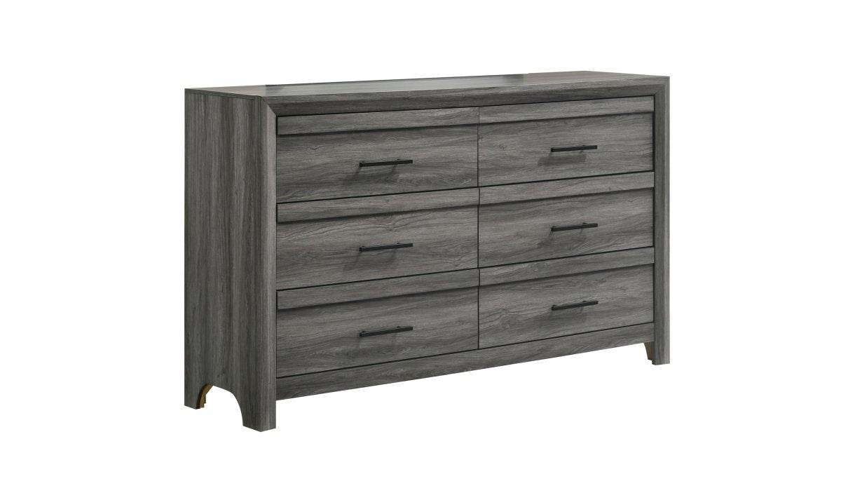Denver Modern 5-Piece Full Gray Wood Bedroom Set - Sleep Galleria