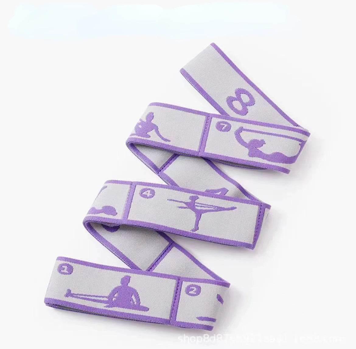 Elastic Yoga Resistance Stretching Belt With Loops - Sleep Galleria