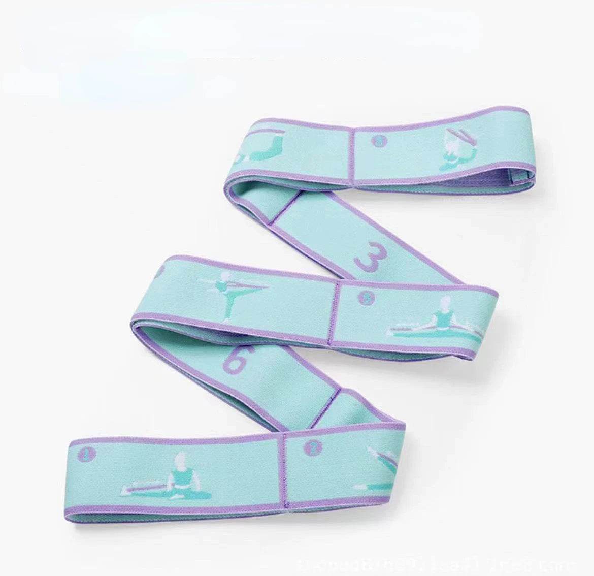 Elastic Yoga Resistance Stretching Belt With Loops - Sleep Galleria