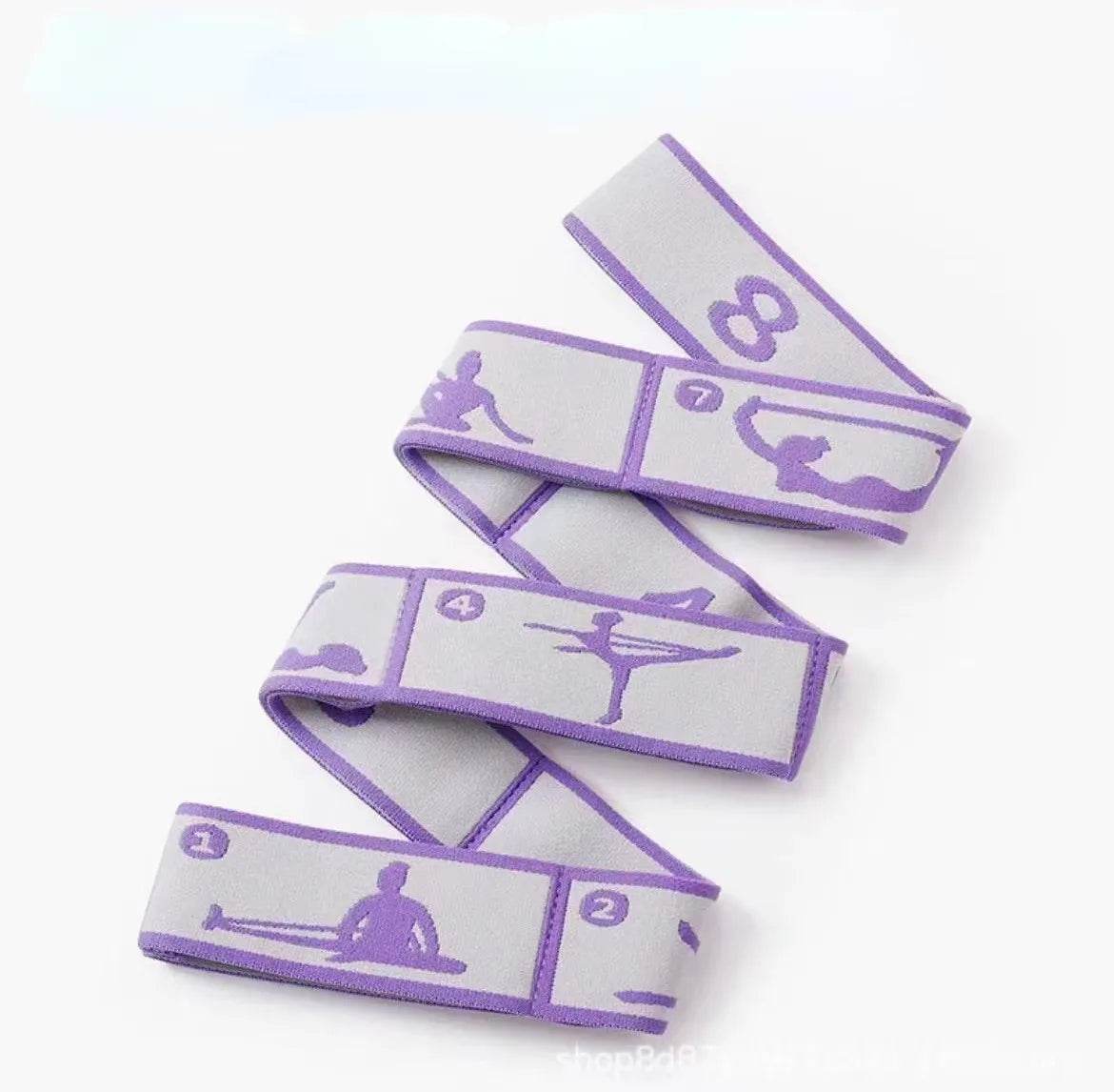 Elastic Yoga Resistance Stretching Belt With Loops - Sleep Galleria