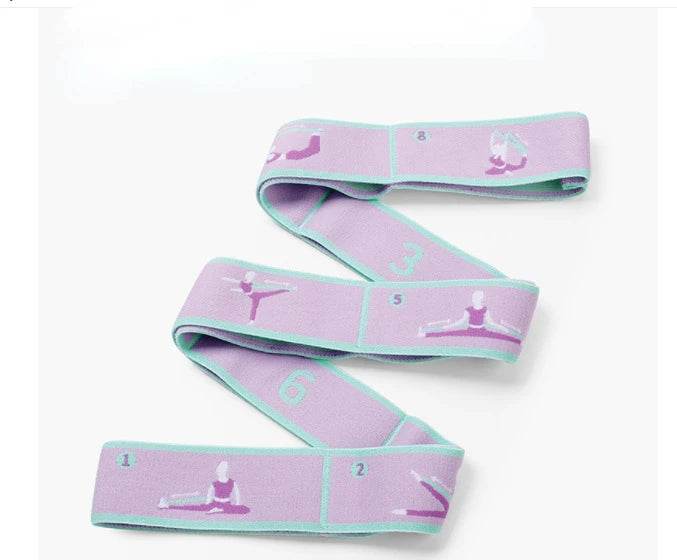 Elastic Yoga Resistance Stretching Belt With Loops - Sleep Galleria