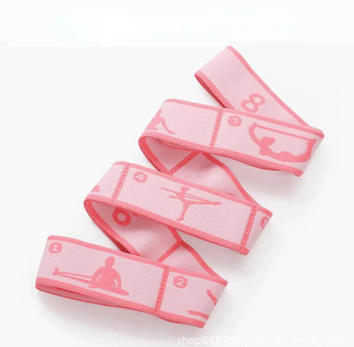 Elastic Yoga Resistance Stretching Belt With Loops - Sleep Galleria