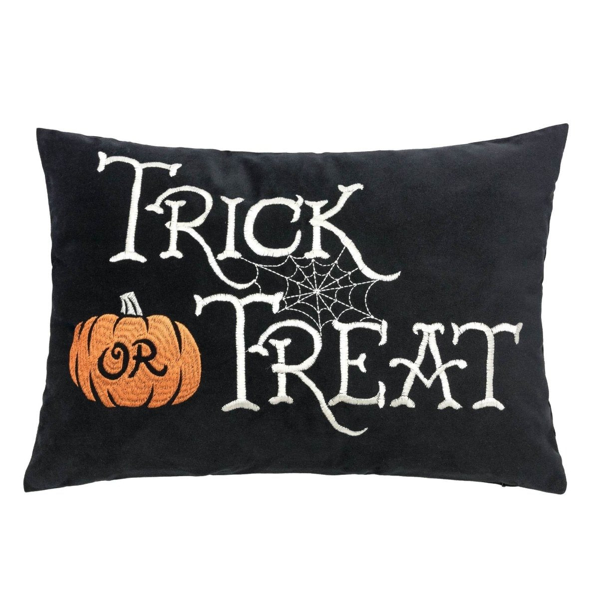 Embroidered Trick Or Treat Halloween Lumbar Pillow - Serenova - Omega Lifestyles