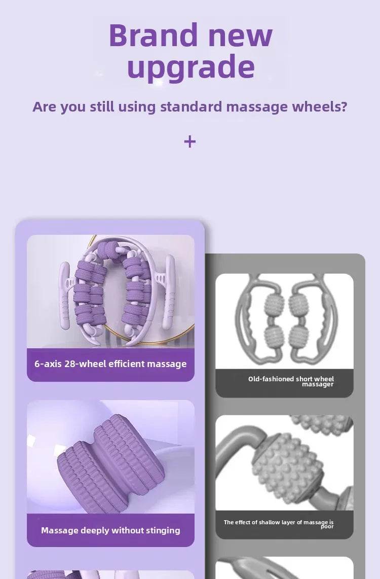 Ergonomic 28-Wheel Deep Tissue Leg Roller Massager - Sleep Galleria