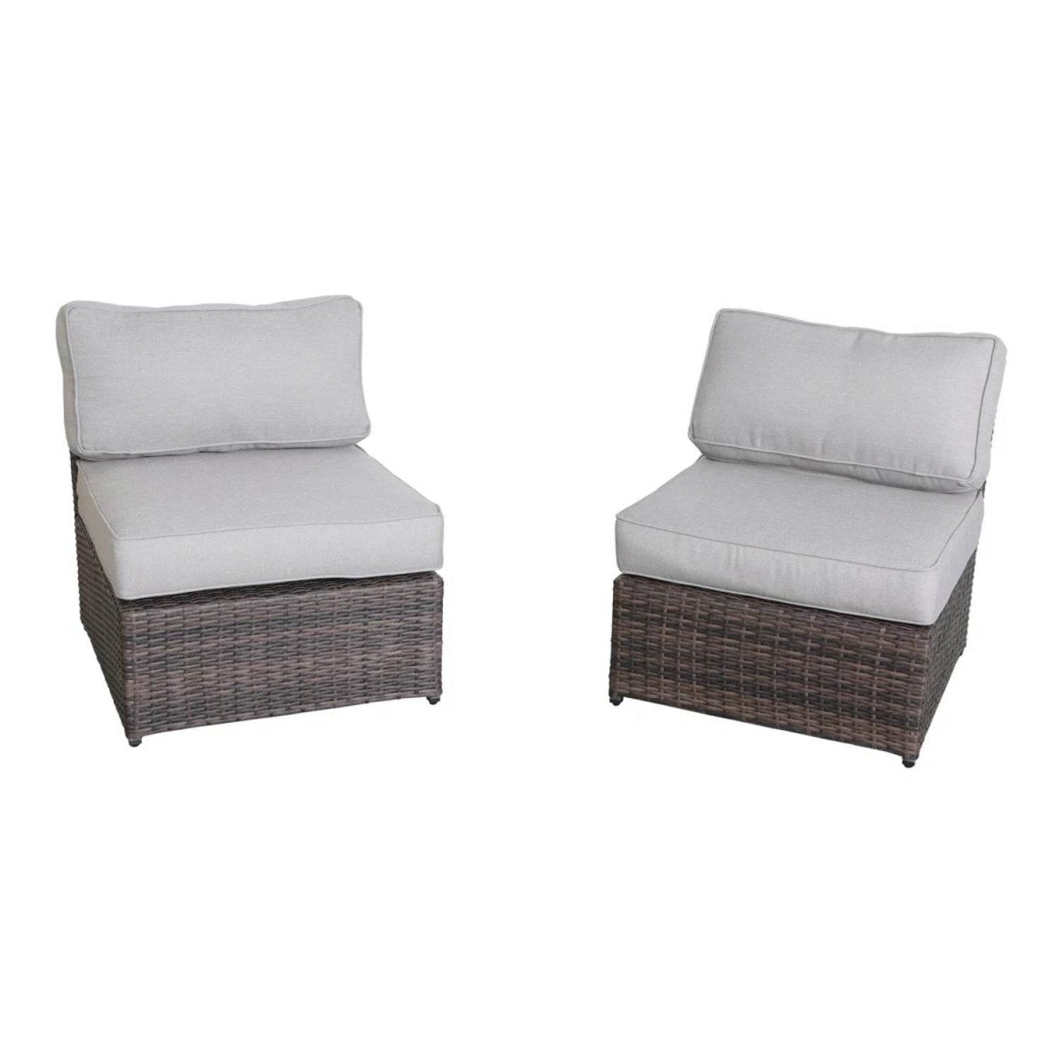 Espresso Weather - Resistant Wicker Outdoor Seating Set With Cushions - Serenova - Omega Lifestyles