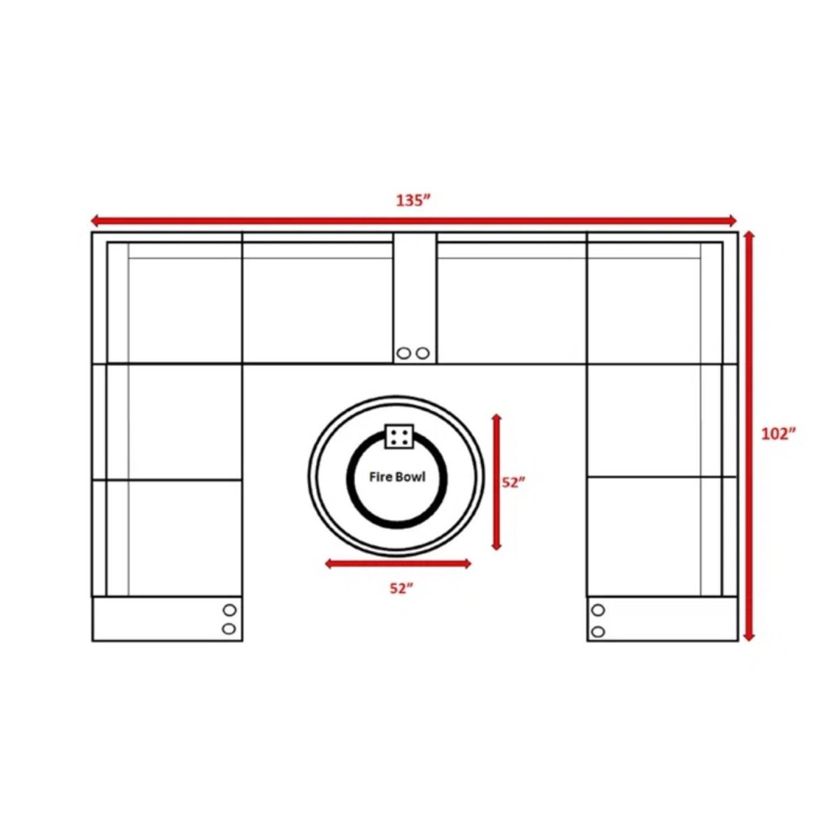 Espresso Wicker Outdoor Patio Seating Group With Fire Pit - Serenova - Omega Lifestyles
