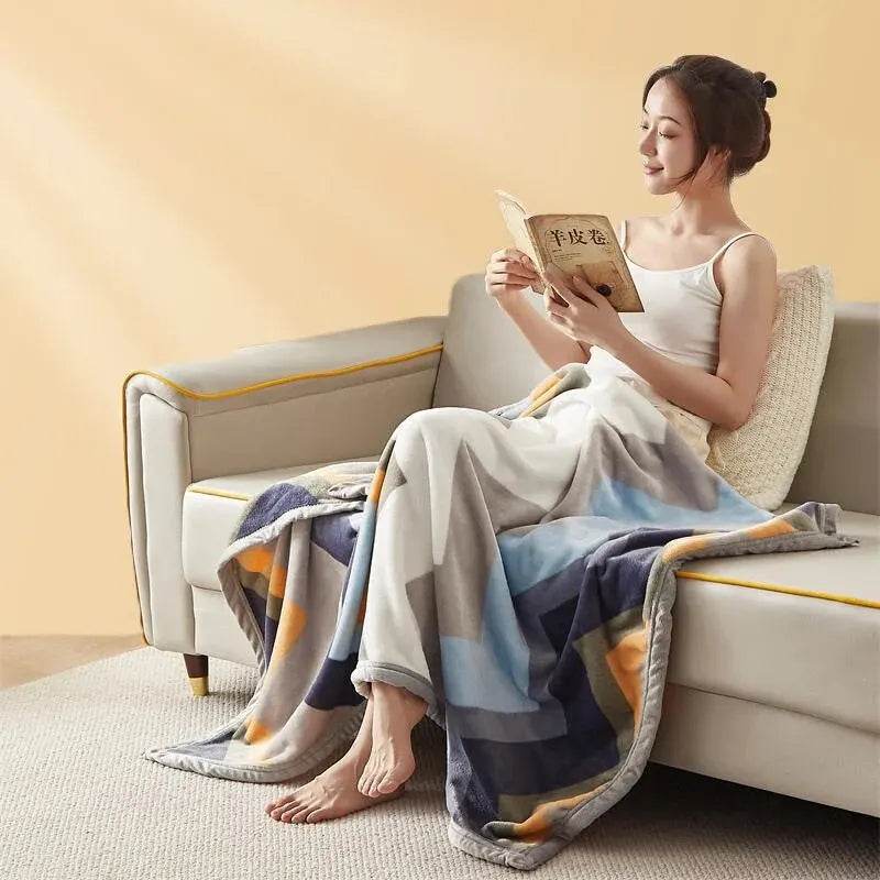 Extra Soft Thickened Nap Flannel Air Conditioning Blanket - Sleep Galleria