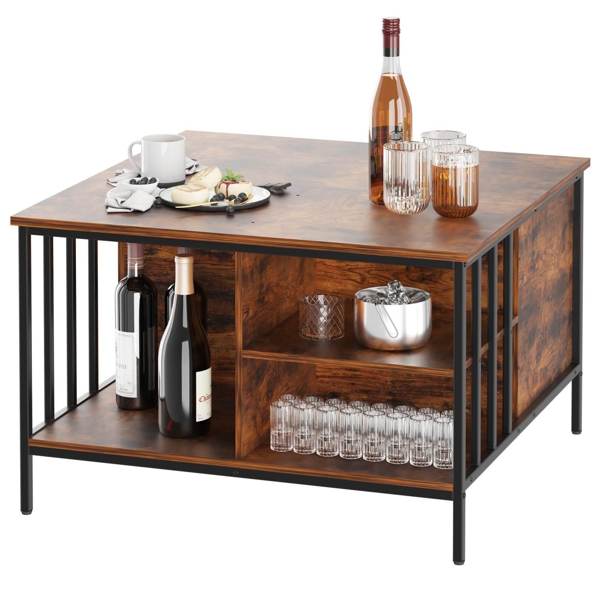 Farmhouse Lift - Top Coffee Table With Storage - Serenova - Omega Lifestyles