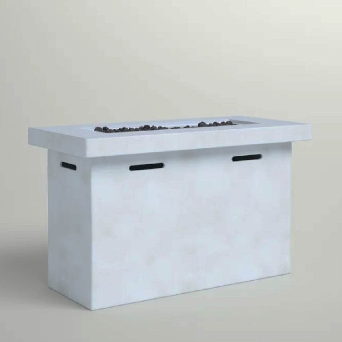 Fiber Reinforced Concrete Propane Outdoor Fire Pit Table - Serenova - Omega Lifestyles