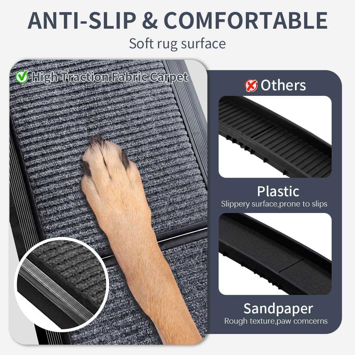 Folding Portable Aluminum Alloy Dog Ramp With Non-Slip Surface - Sleep Galleria