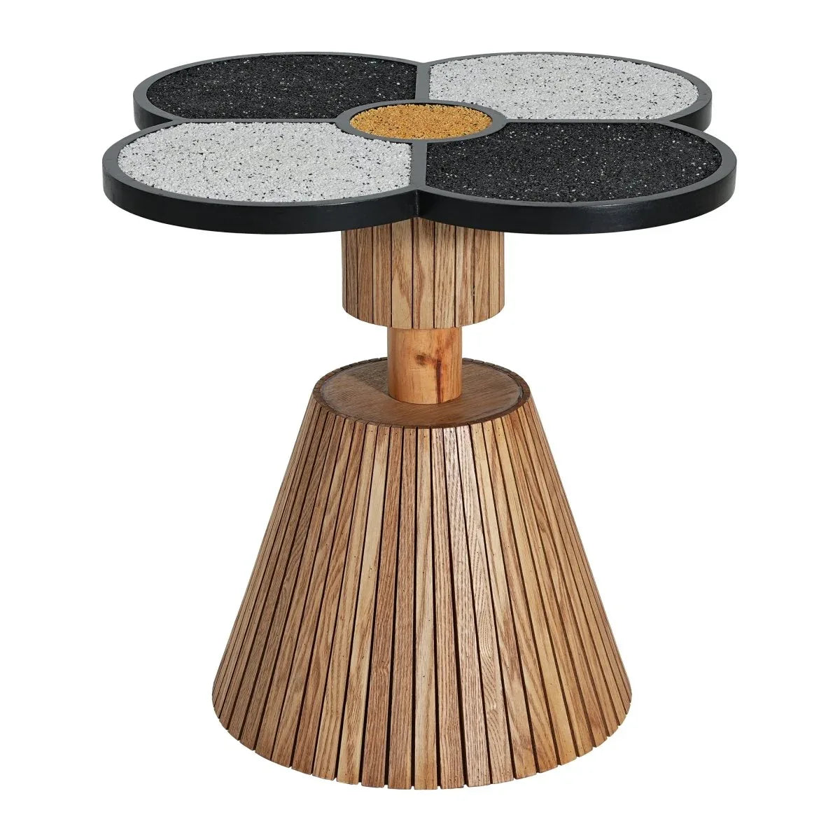 Four-Leaf Clover MDF Accent Side Table for Small Spaces - Omega Lifestyles