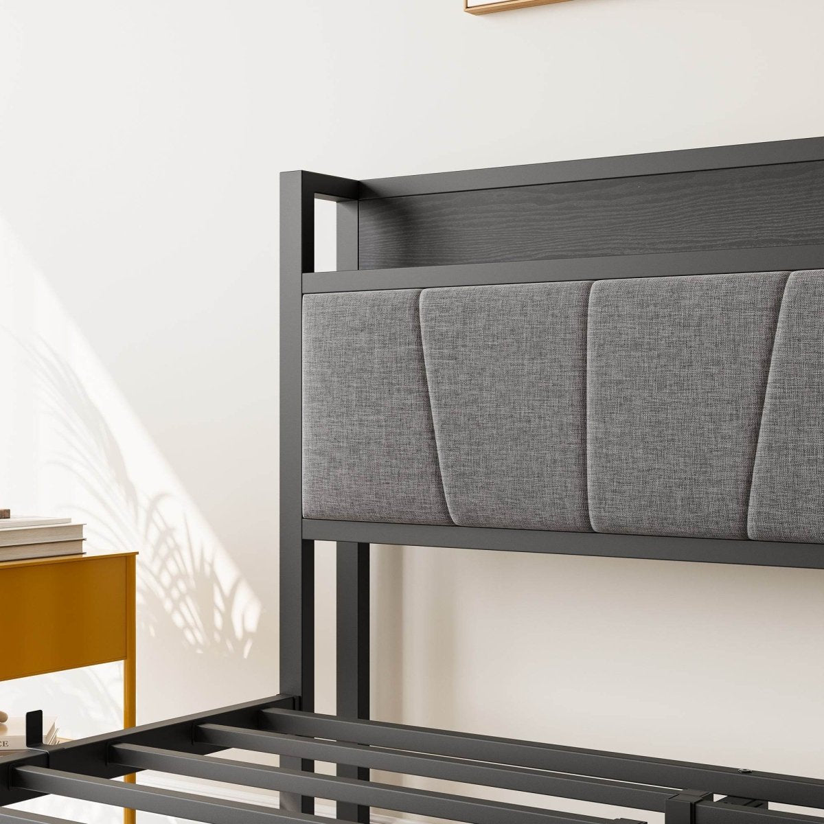 Full Full Size Bed Frame With Storage Headboard Charging Station - Serenova - Omega Lifestyles