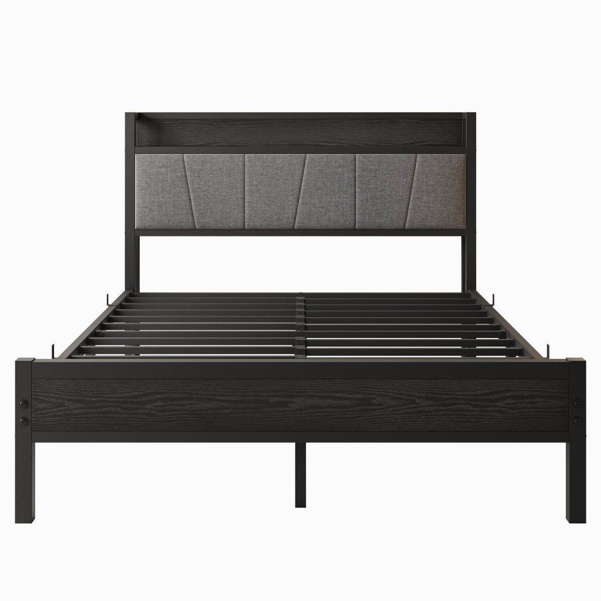 Full Full Size Bed Frame With Storage Headboard Charging Station - Serenova - Omega Lifestyles
