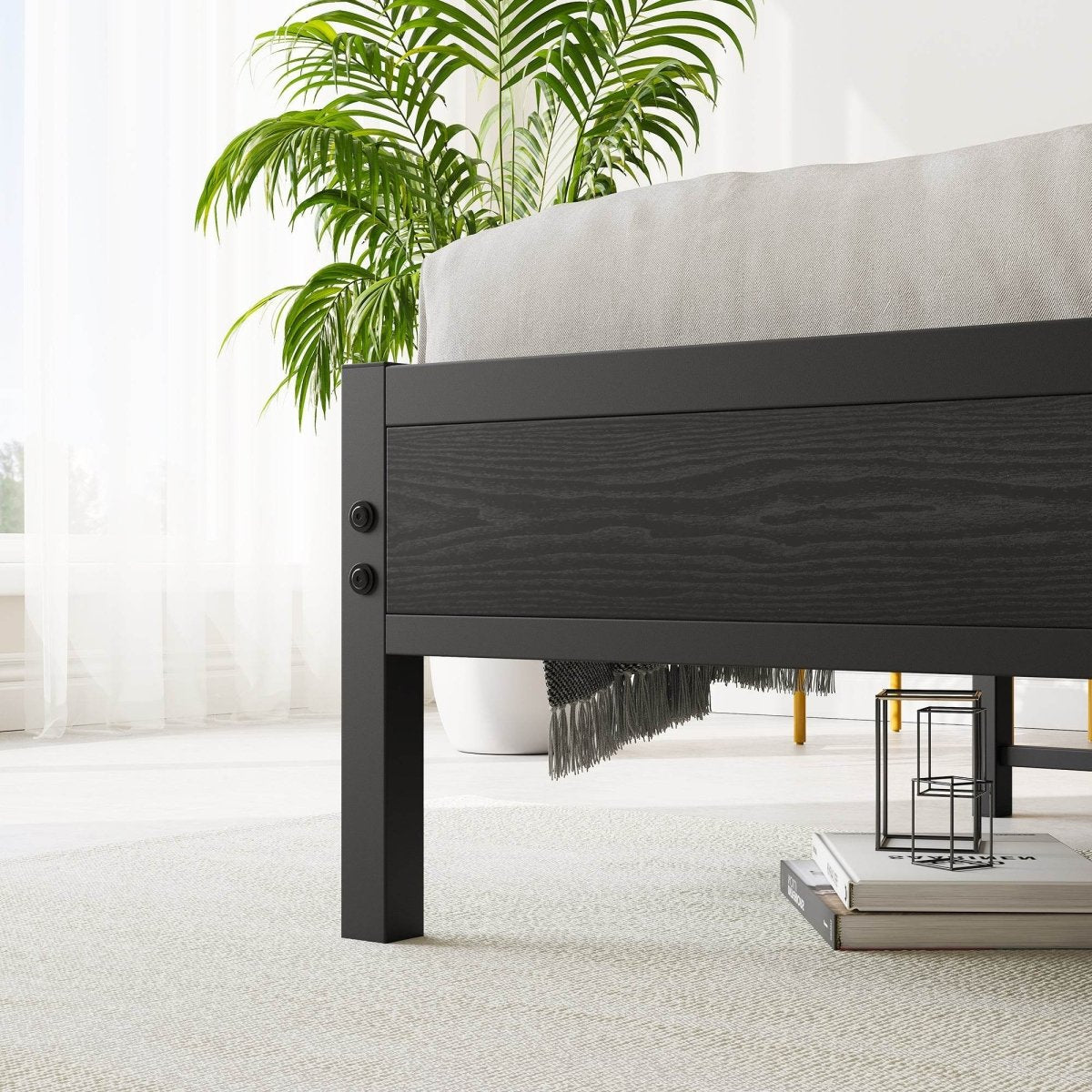 Full Full Size Bed Frame With Storage Headboard Charging Station - Serenova - Omega Lifestyles