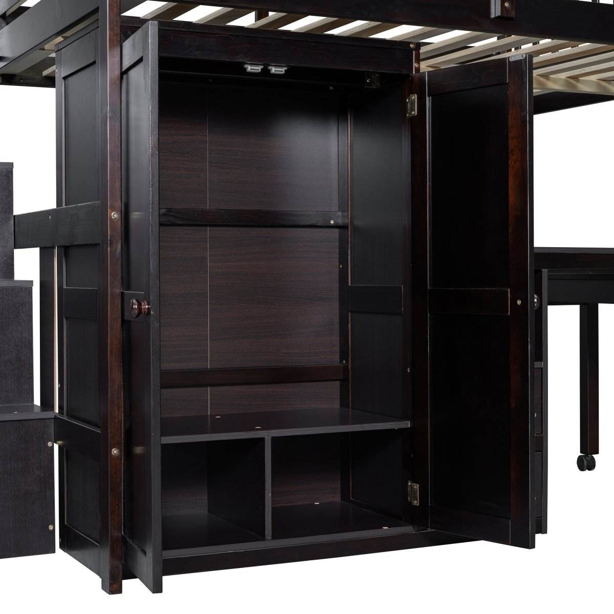 Full Multifunctional Solid Wood Loft Bed With Storage - Sleep Galleria