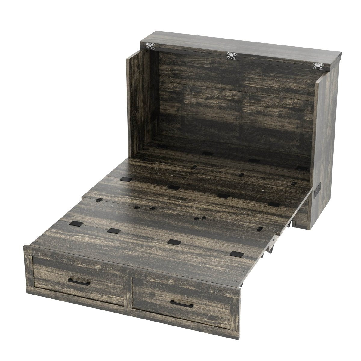 Full Size Murphy Bed Cabinet With Charging Station - Sleep Galleria