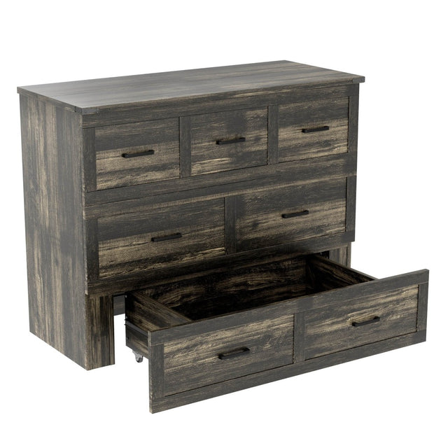 Full Size Murphy Bed Cabinet With Charging Station - Omega Lifestyles