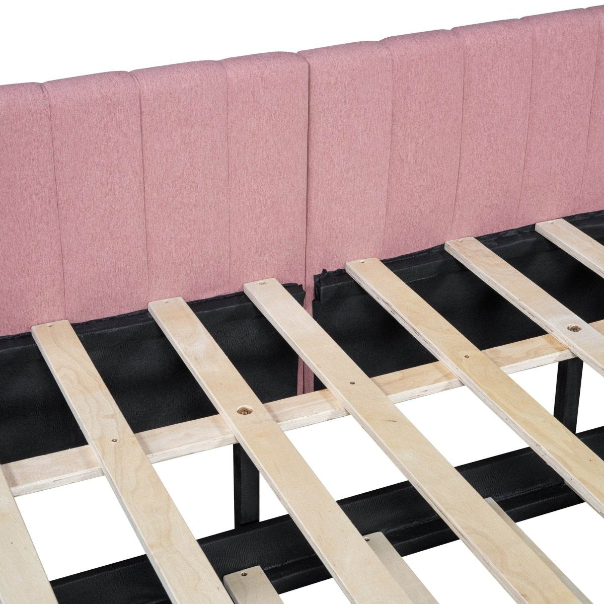 Full Upholstered Linen Daybed With Twin Trundle - Sleep Galleria