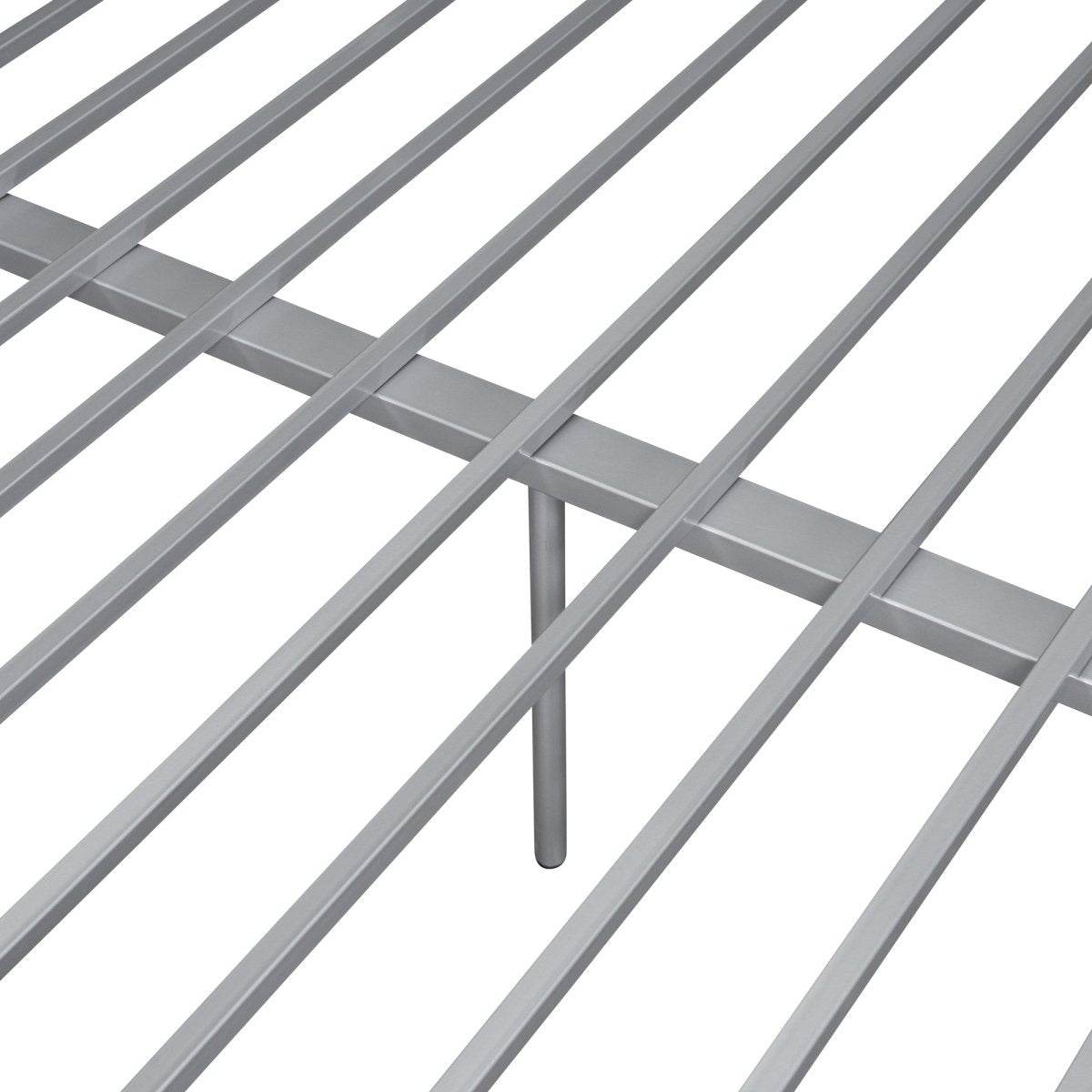 Full XL Over Queen Iron Metal Bunk Bed Silver Finish - Sleep Galleria