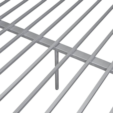 Full XL Over Queen Iron Metal Bunk Bed Silver Finish - Sleep Galleria