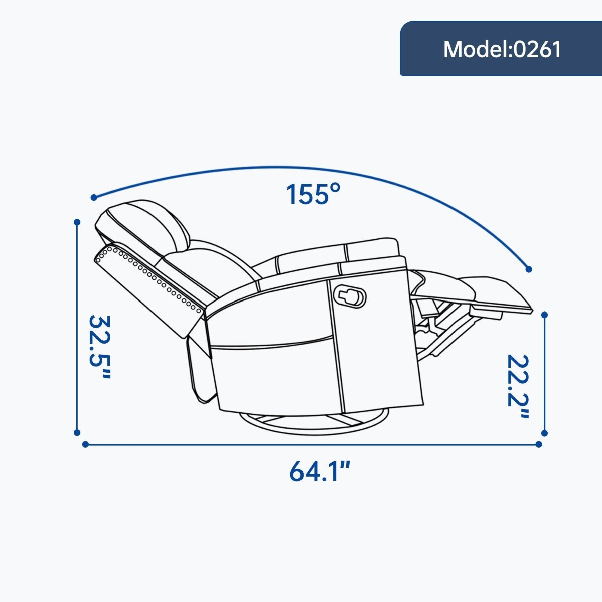 Genuine Leather Medium - Firm Heat Massage Swivel Recliner Chair - Serenova - Omega Lifestyles