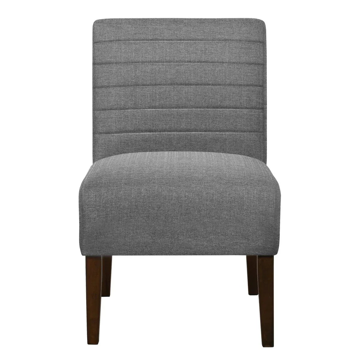Gray Modern Armless Tufted Upholstered Accent Chair - Omega Lifestyles