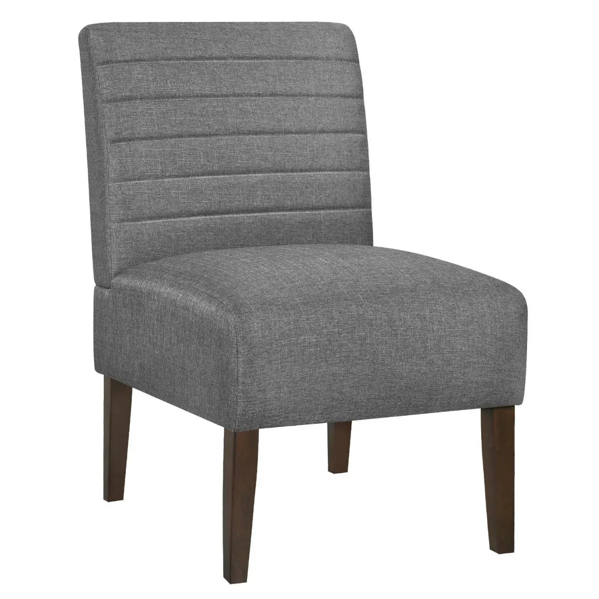 Gray Modern Armless Tufted Upholstered Accent Chair - Omega Lifestyles