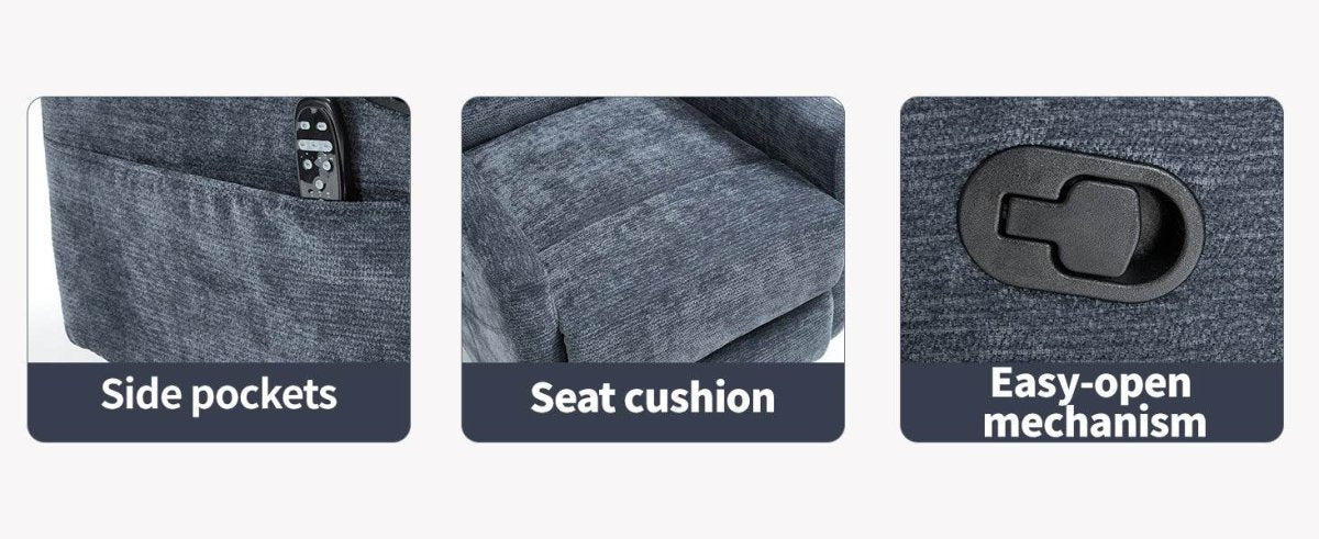 Heat Massage Recliner Chair With Swivel Rocker - Serenova - Omega Lifestyles