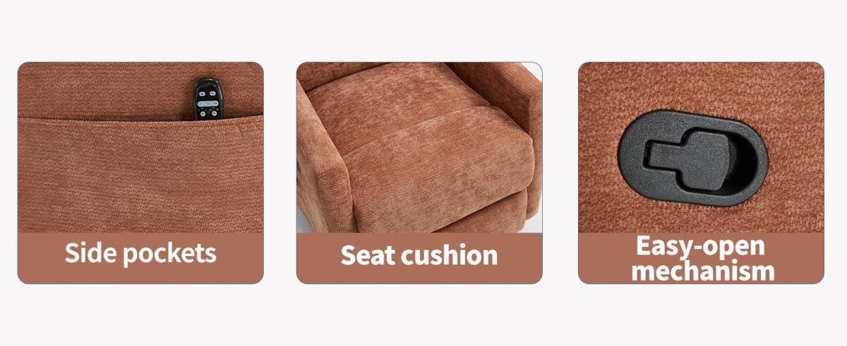 Heat Massage Recliner Chair With Swivel Rocker and Heat - Serenova - Omega Lifestyles