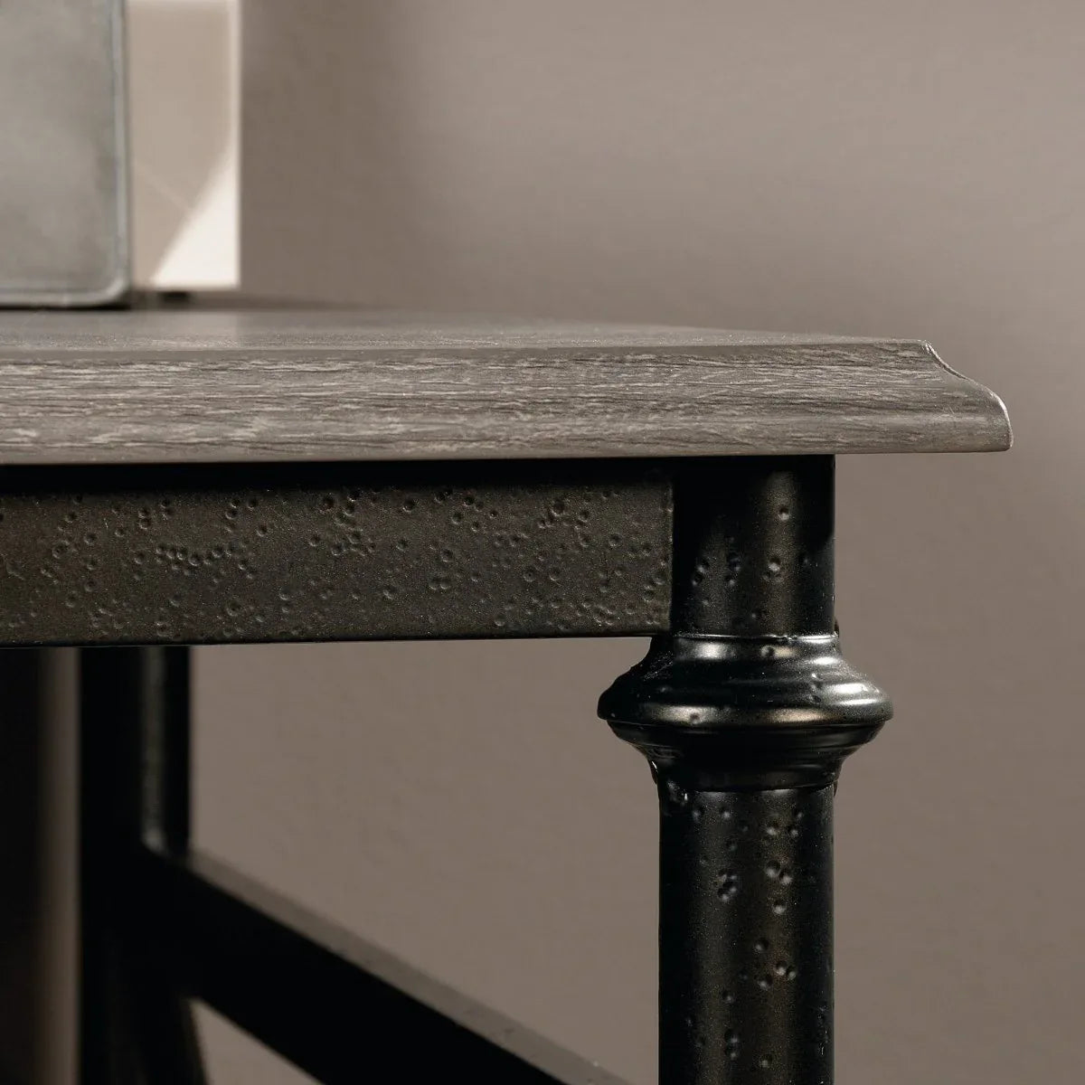 Industrial Brown L-Shaped Engineered Wood Computer Desk - Omega Lifestyles