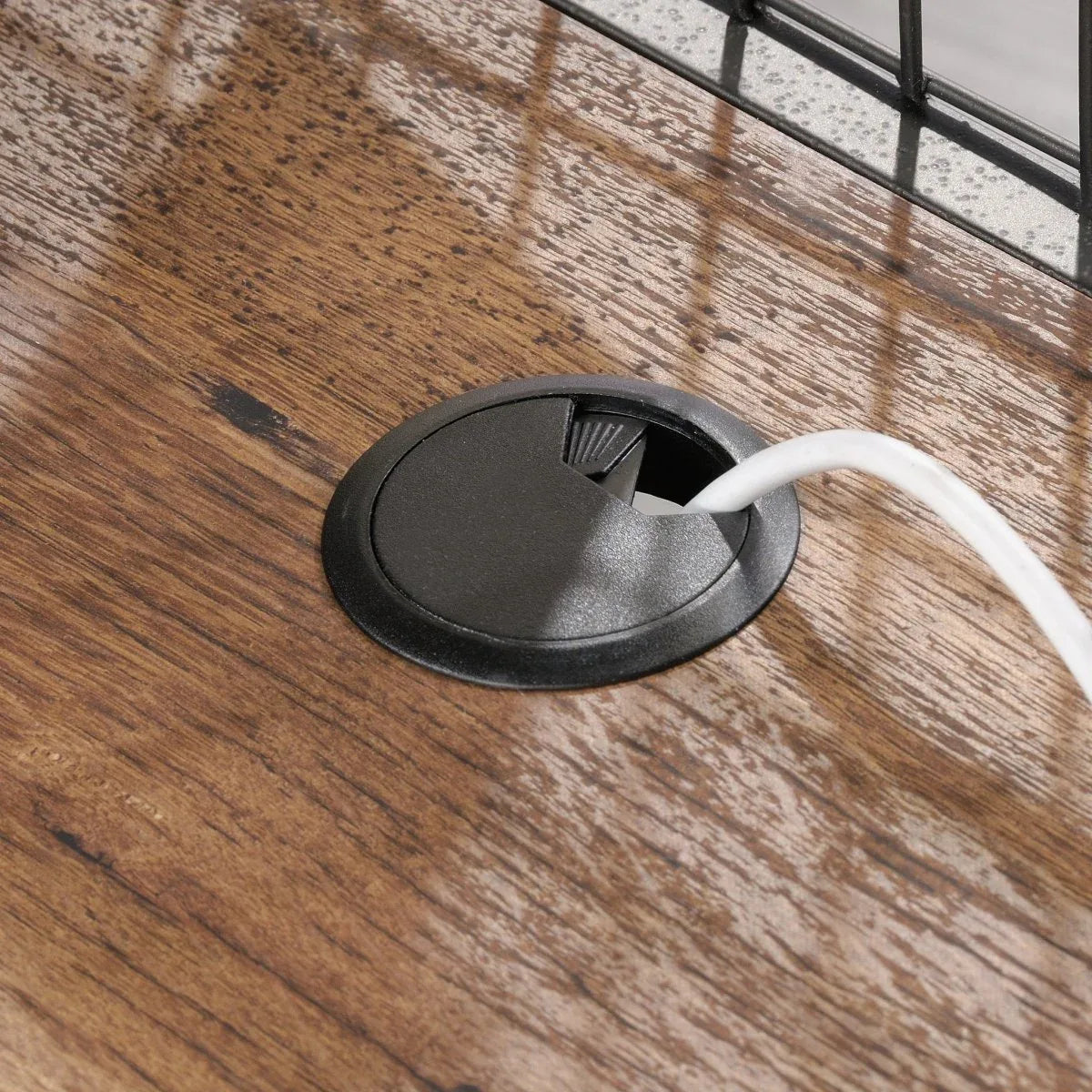 Industrial L-Shaped Engineered Wood Computer Desk With Shelves - Omega Lifestyles