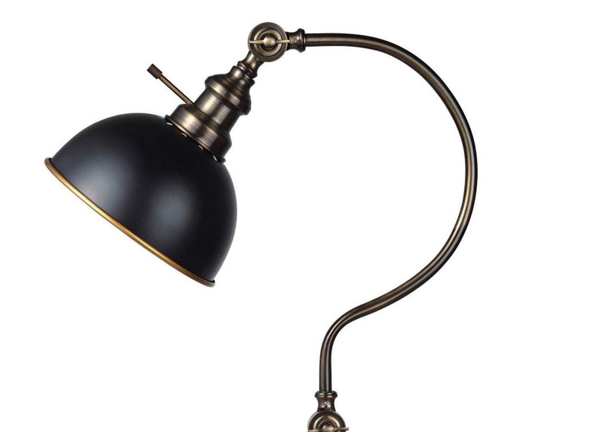 Industrial Style Antique Gold Metal Table Lamp - Omega Lifestyles