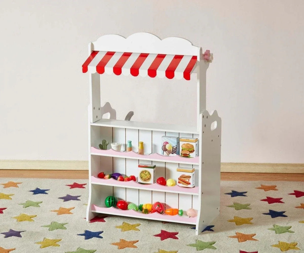 Kids Pink 2-In-1 Pretend Kitchen Playset - Omega Lifestyles