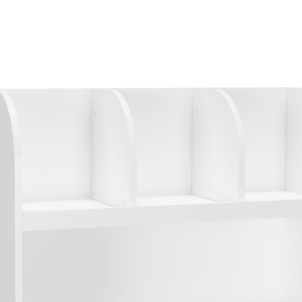 Kids White MDF Bookcase With 4 Compartments Storage - Sleep Galleria