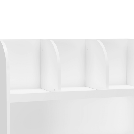 Kids White MDF Bookcase With 4 Compartments Storage - Sleep Galleria