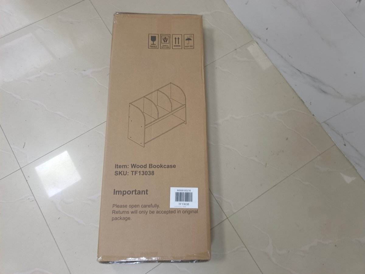 Kids White MDF Bookcase With 4 Compartments Storage - Sleep Galleria