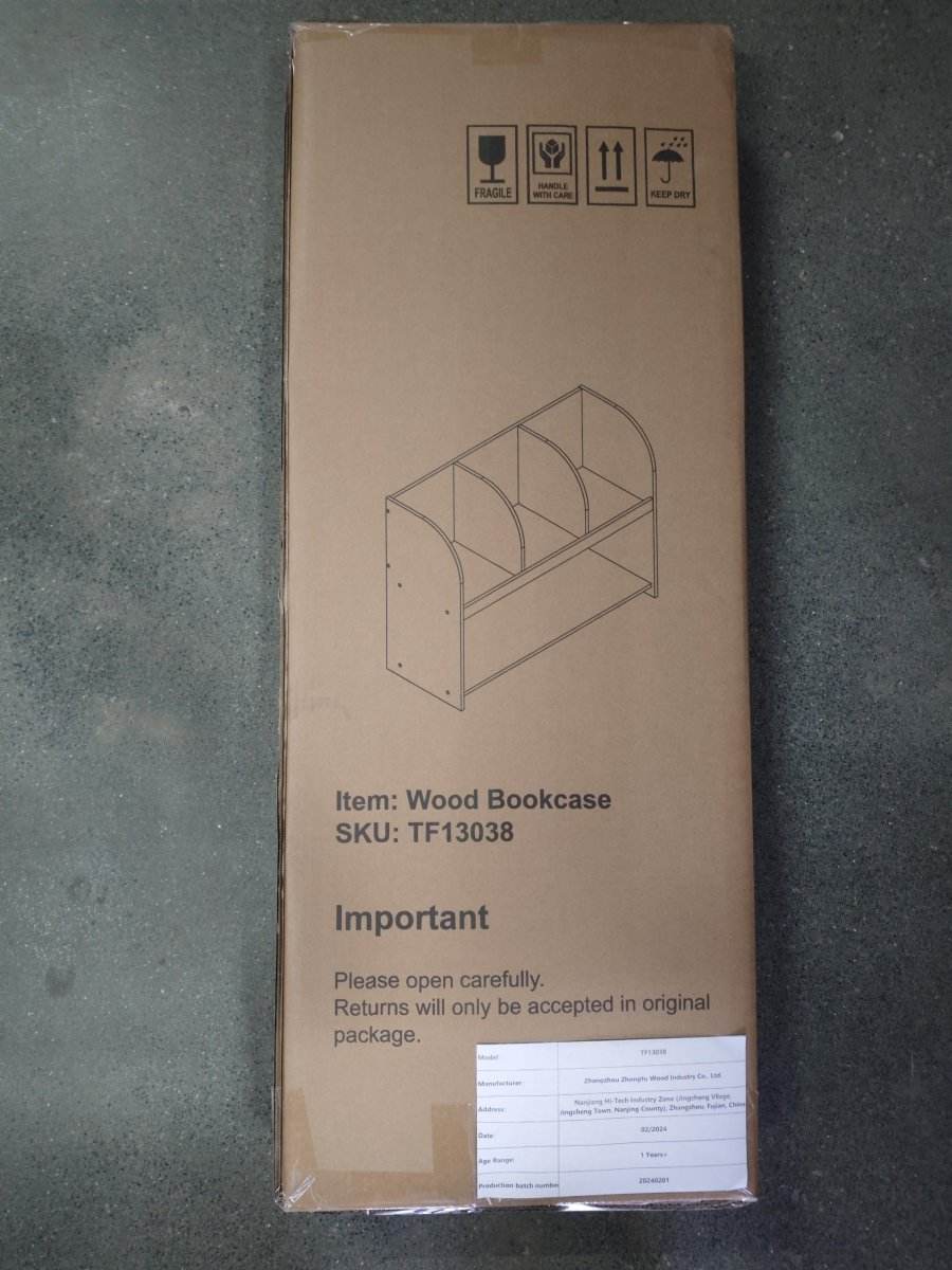 Kids White MDF Bookcase With 4 Compartments Storage - Sleep Galleria