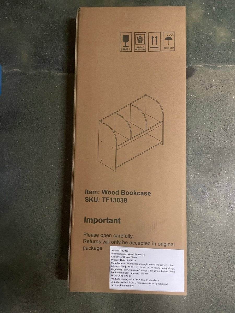 Kids White MDF Bookcase With 4 Compartments Storage - Sleep Galleria