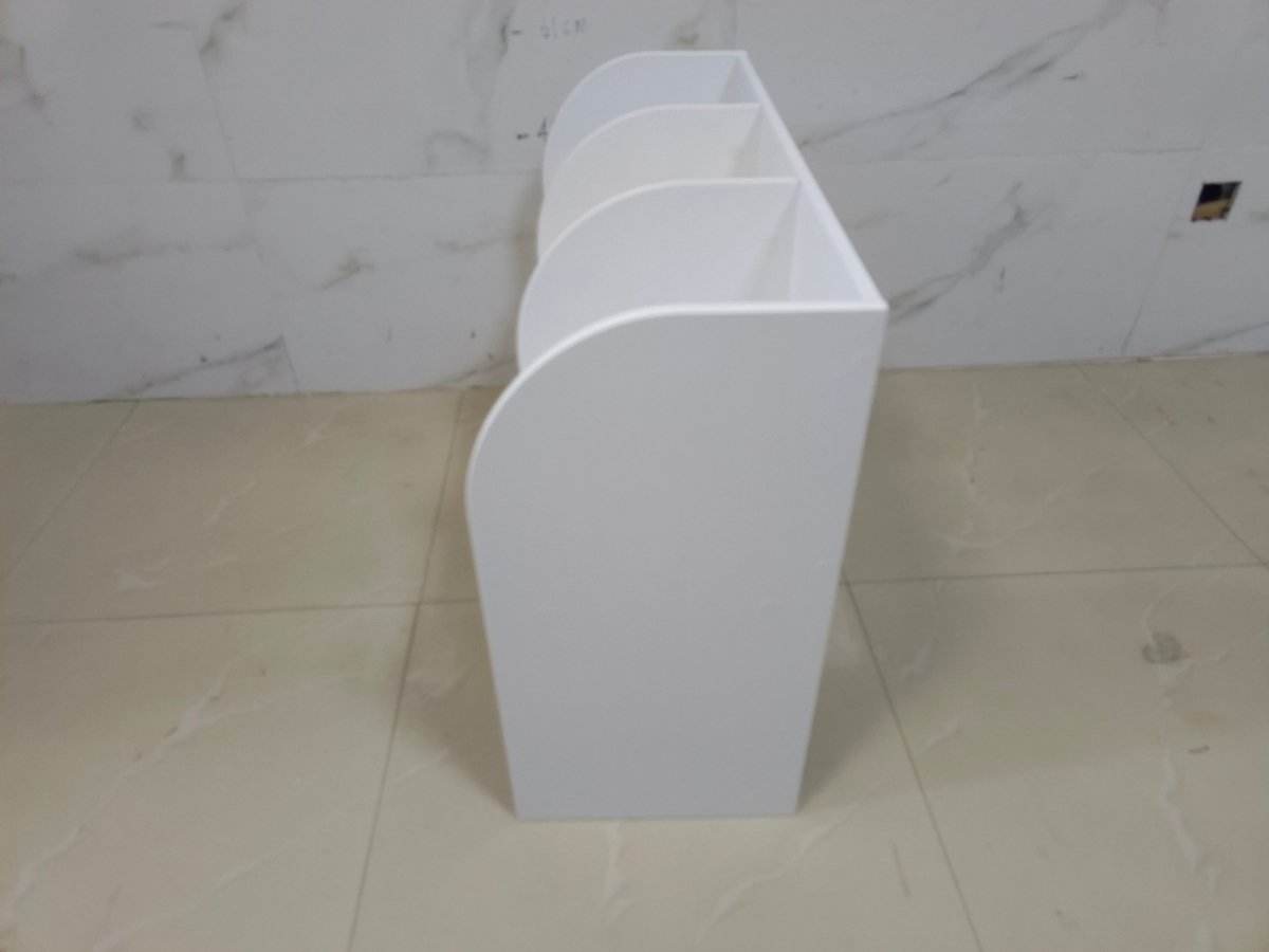 Kids White MDF Bookcase With 4 Compartments Storage - Sleep Galleria