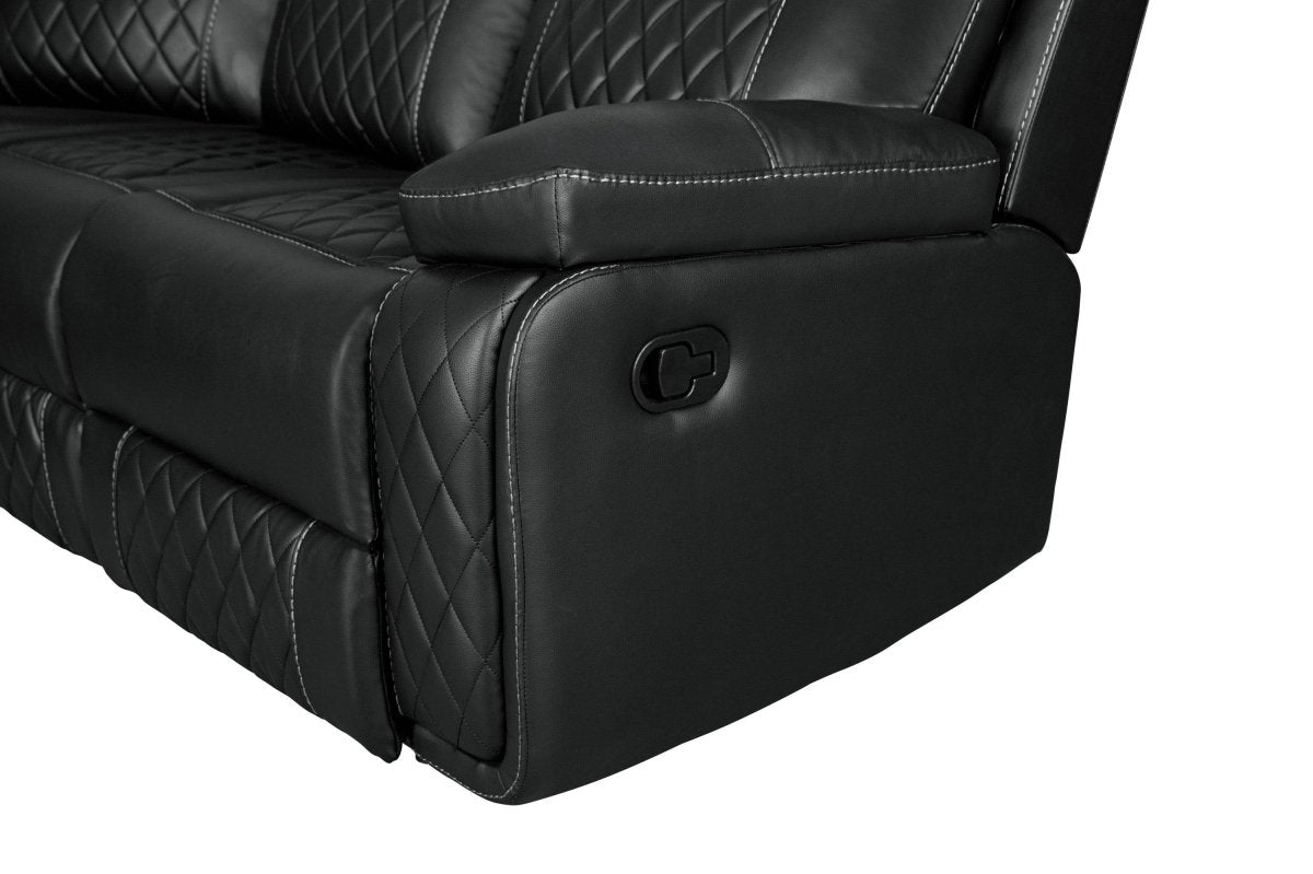 Manual Reclining PU Foam Padding Five - Seat Recliner Sofa - Serenova - Omega Lifestyles