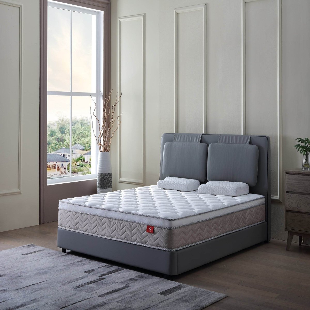 Medium Firm 12-Inch Hybrid Memory Foam Mattress - Sleep Galleria