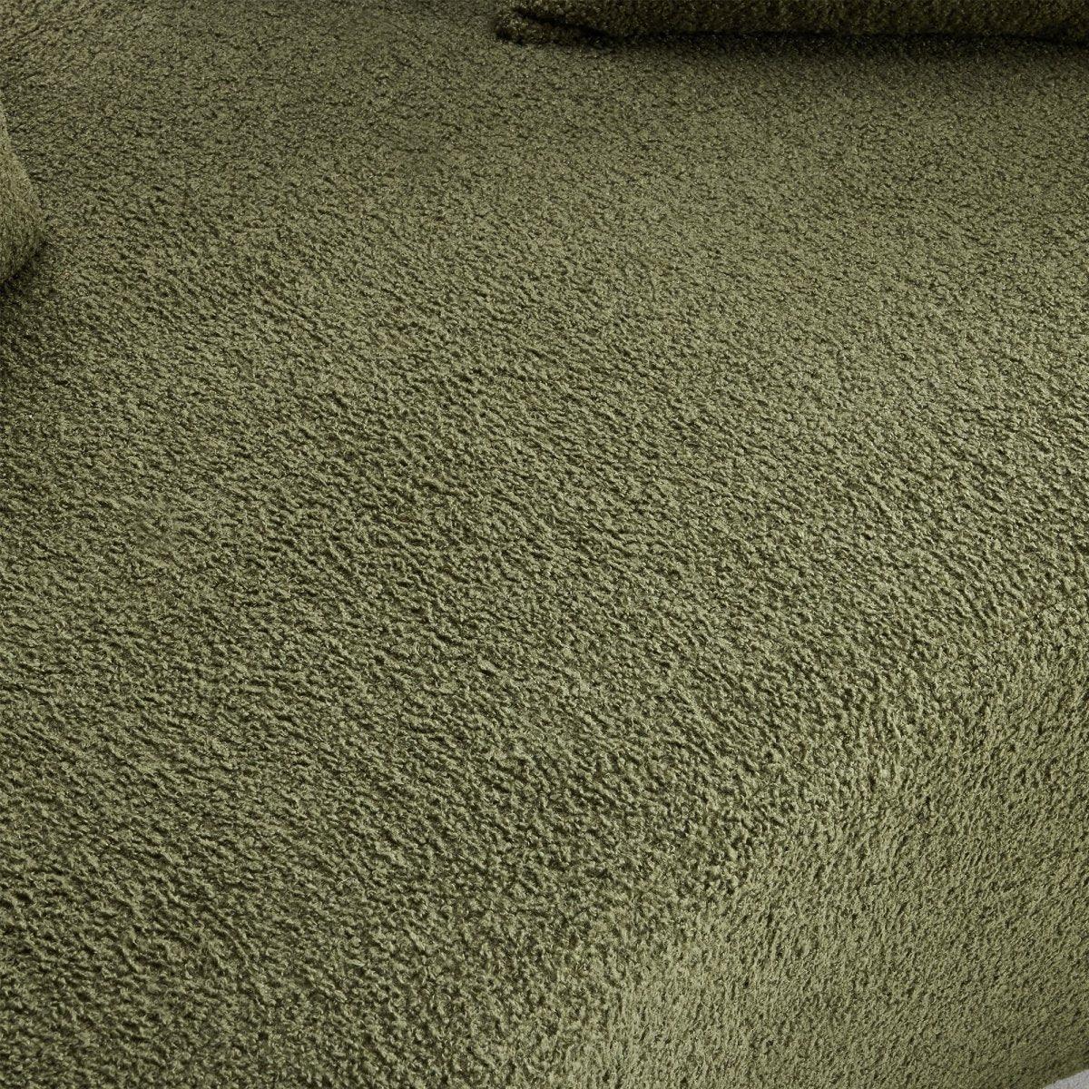 Medium-Firm 67-Inch Curved Foam Spring Loveseat Green - Omega Lifestyles