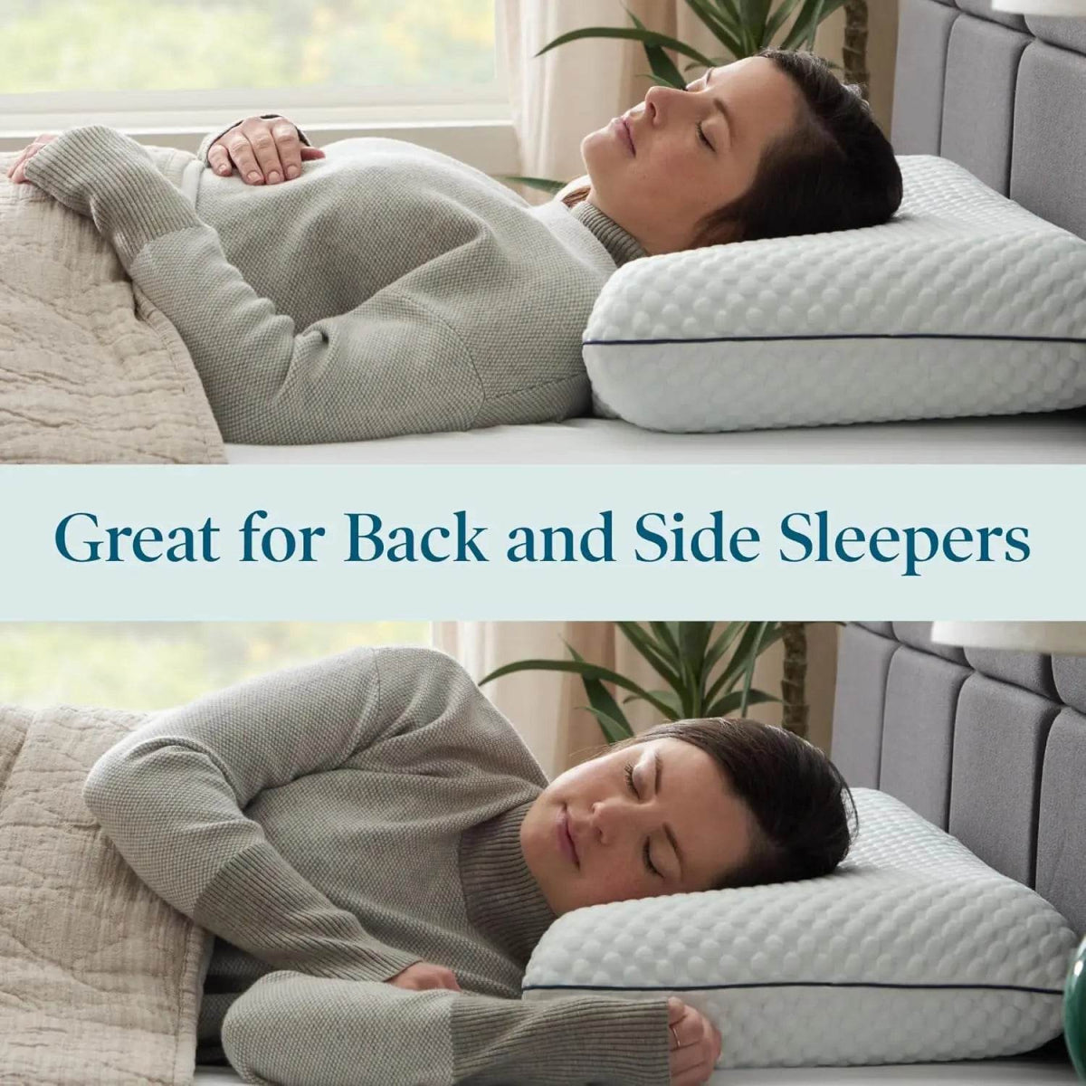 Medium Gel-Infused Cooling Memory Foam Pillow - Omega Lifestyles